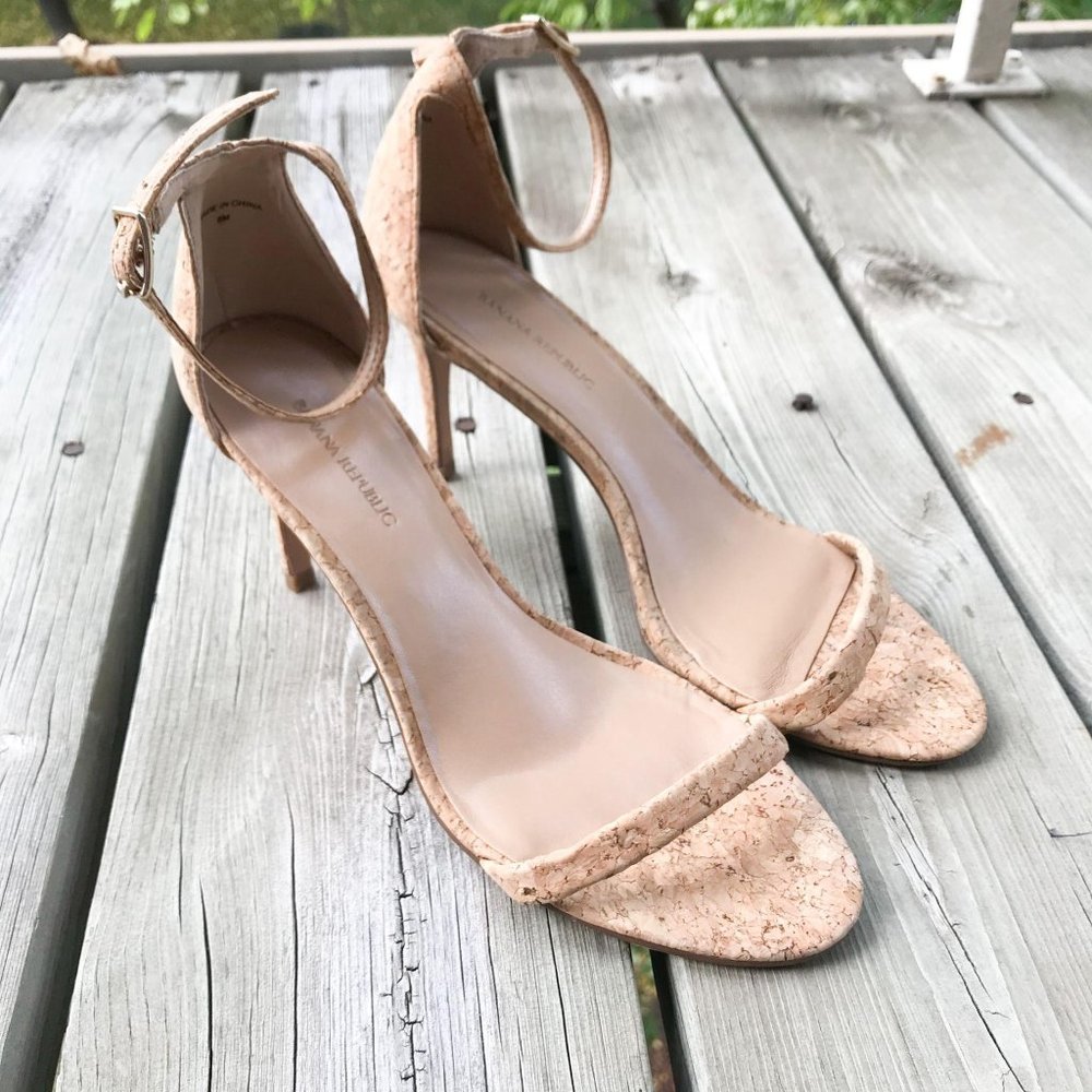 Banana Republic Bare Cork Open Toe  High Heels